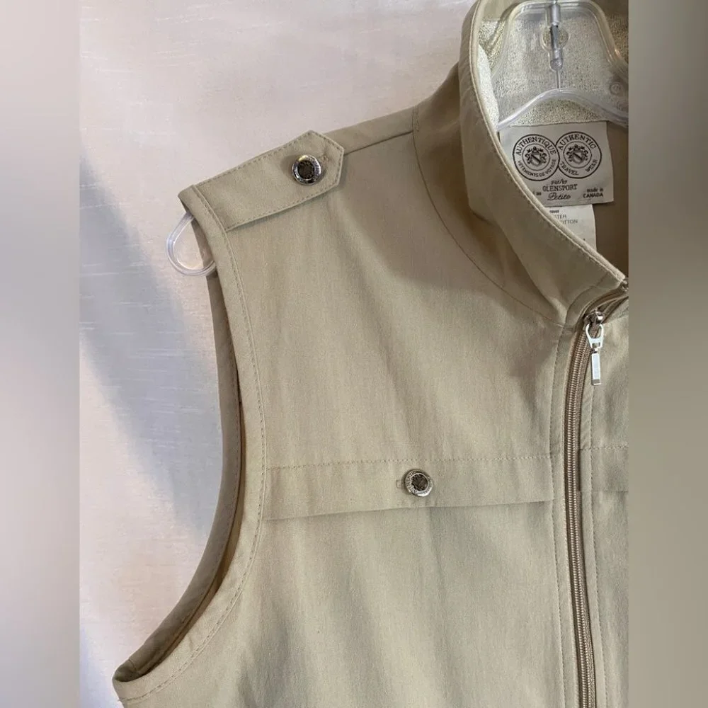 Vintage Beige Travel Wear by Glensport Hiking  Vest Ladies 14 - Picture 6 of 15